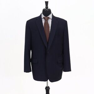 Tom James 46R Navy Striped 2-Button Sport Coat Blazer Jacket G417